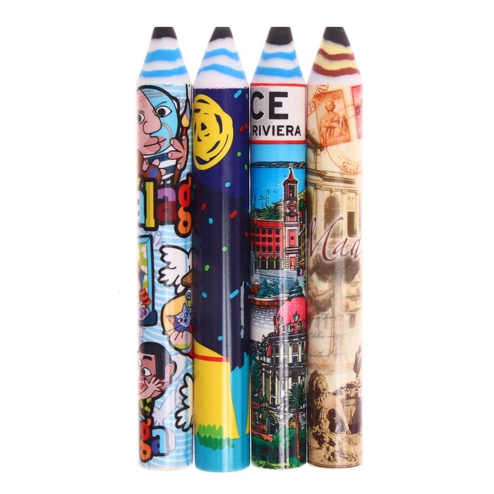 Ластик фигурный  Ластик фигурный "Карандаш", 140 х 18 мм, МИКС