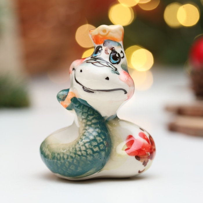 Новый год. Сувенир Новый год. Сувенир "Змея Скарапея", гжель, цвет