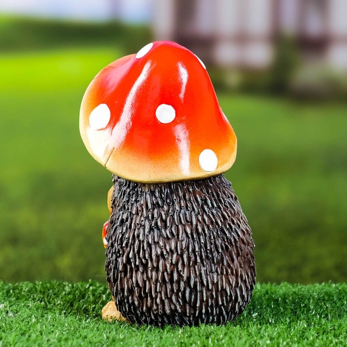 Садовая фигура Садовая фигура "Еж в шляпе мухомора" 9x10x15,5см