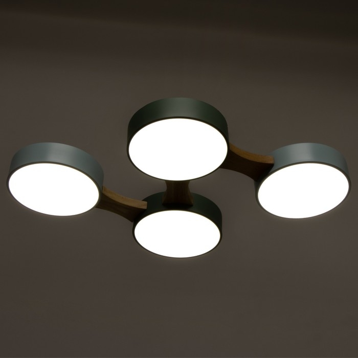 Люстра "Пиатти" 4LED 96Вт 3000-6000К синий зеленый 65х48х5 см BayerLux