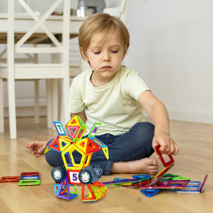 Магнитный конструктор Magical Magnet, 77 деталей, детали матовые Магнитный конструктор Magical Magnet, 77 деталей, детали матовые