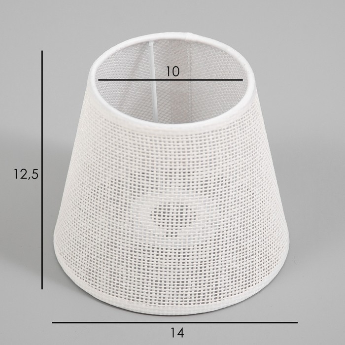 Абажур для люстры Абажур для люстры "Саржа" E27 белый 15х15х13 см