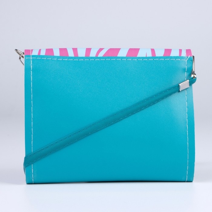 Сумка детская для девочки Сумка детская для девочки "Кошечка", на клапане, цвет бирюзовый/розовый