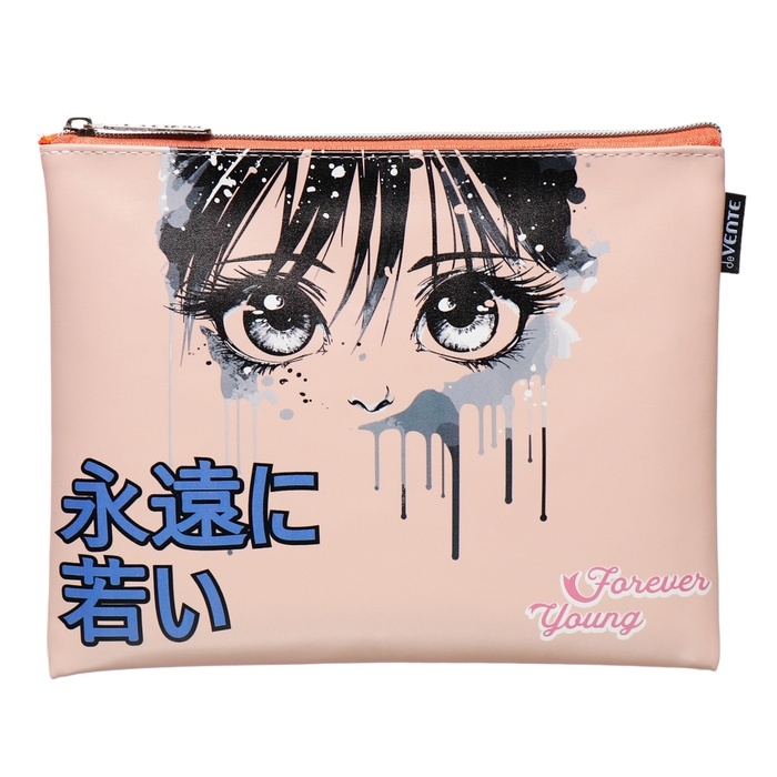 Папка для тетрадей А5, 245 х 200 х 10 мм, молния сверху, кож.зам, de VENTE Forever Young, для девочек Папка для тетрадей А5, 245 х 200 х 10 мм, молния сверху, кож.зам, de VENTE Forever Young, для девочек