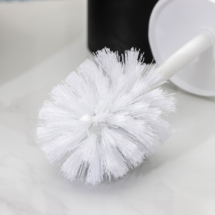 Набор для ванной «Лайт», 6 предметов (мыльница, дозатор, 2 стакана, ёршик, ведро), цвет чёрный Набор для ванной «Лайт», 6 предметов (мыльница, дозатор, 2 стакана, ёршик, ведро), цвет чёрный