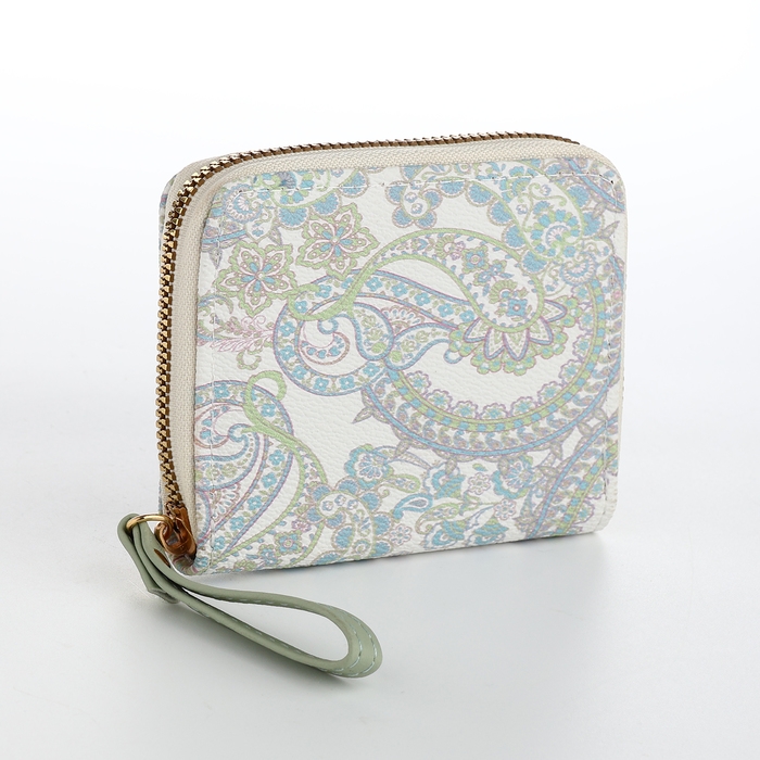 Кошелёк женский на молнии, цвет белый Кошелёк женский на молнии, цвет белый