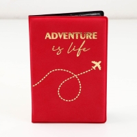 Обложка на паспорт Adventure Is Life, искусственная кожа