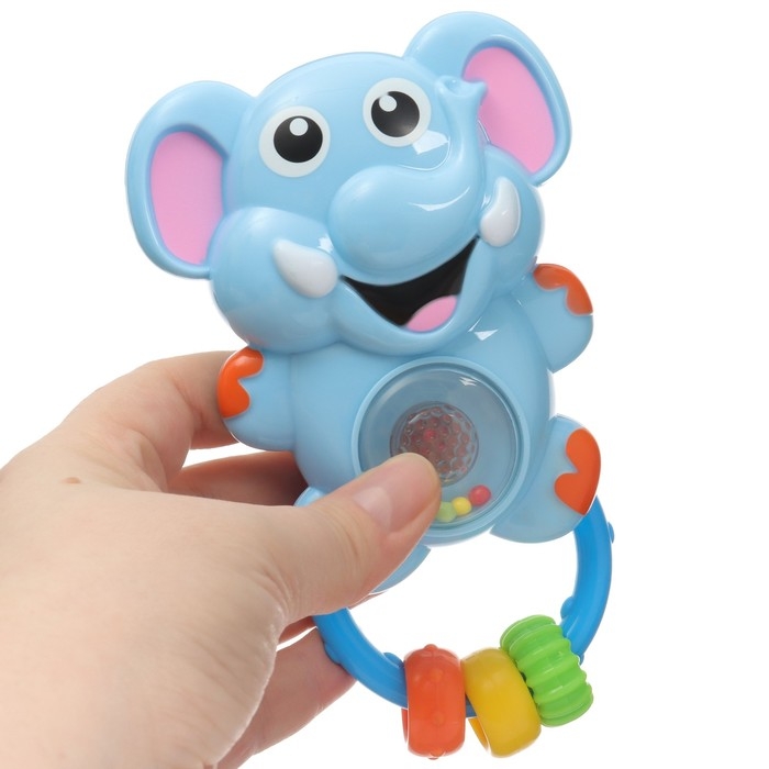 Музыкальная погремушка «Слоник», светится, Крошка Я Музыкальная погремушка «Слоник», светится, Крошка Я