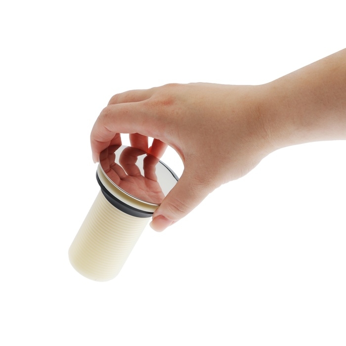 Донный клапан ZEIN B3, корпус пластик, большая кнопка, нержавеющая сталь, без перелива Донный клапан ZEIN B3, корпус пластик, большая кнопка, нержавеющая сталь, без перелива