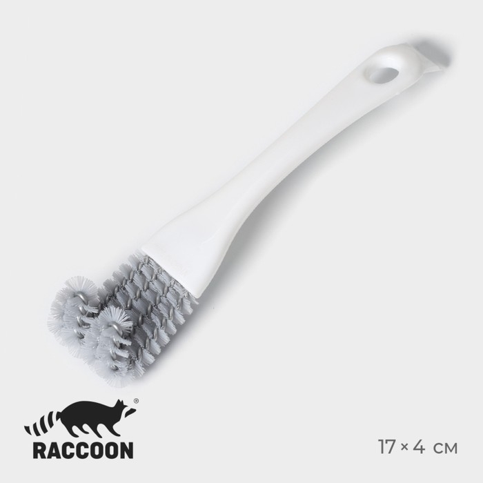 Щётка для чистки посуды и решёток-гриль Raccoon, 17×4 см, цвет белый Щётка для чистки посуды и решёток-гриль Raccoon, 17×4 см, цвет белый