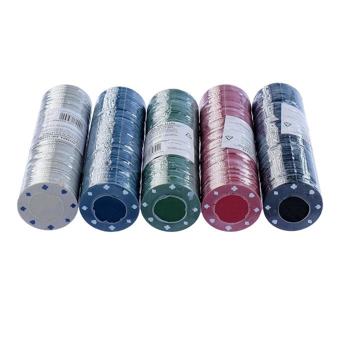 Фишки для покера, набор 50 штук, без номинала, микс Фишки для покера, набор 50 штук, без номинала, микс