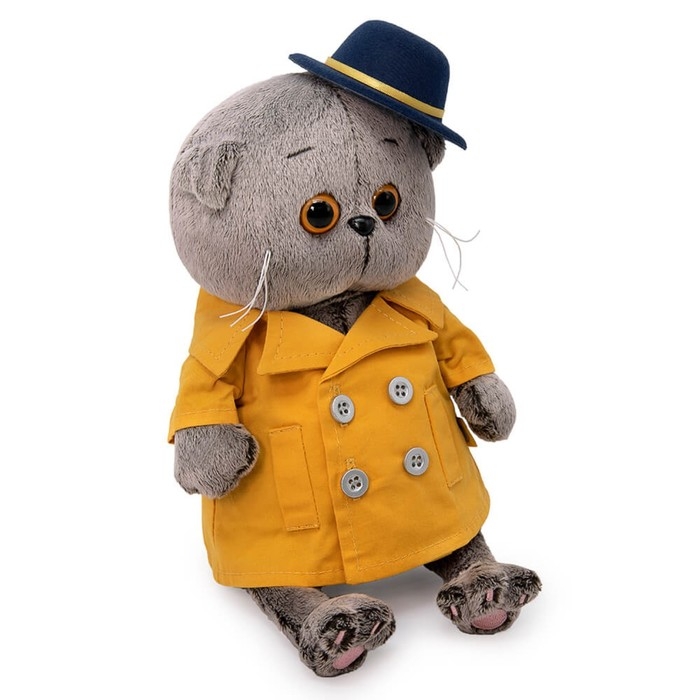 Мягкая игрушка Басик Baby, в тренче и шляпке, 20 см Мягкая игрушка Басик Baby, в тренче и шляпке, 20 см