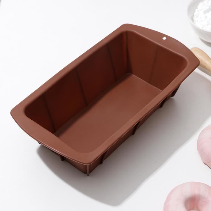 Форма для выпечки Доляна &laquo;Хлеб&raquo;, силикон, 25,5&times;13&times;6,5 см, внутр.размер 22&times;11,5 см, цвет МИКС