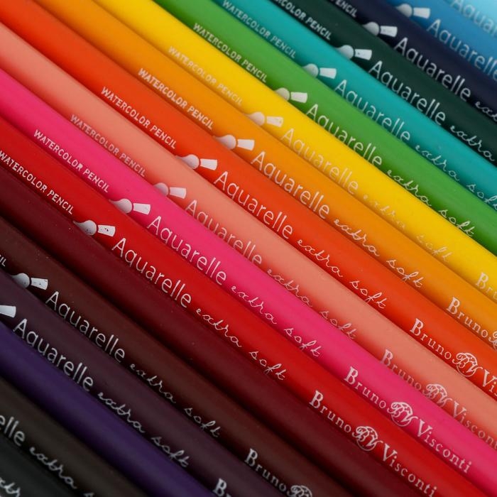 Карандаши акварельные 18 цветов BrunoVisconti Aquarelle, трёхгранные Карандаши акварельные 18 цветов BrunoVisconti Aquarelle, трёхгранные
