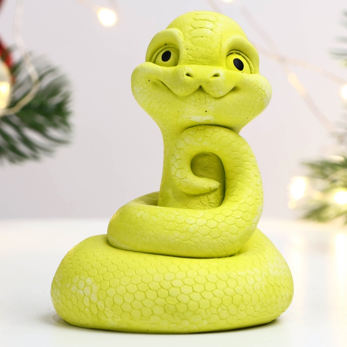 Новый год. Символ 2025. Фигура Новый год. Символ 2025. Фигура "Змейка Фея" лимонная, 7х6см