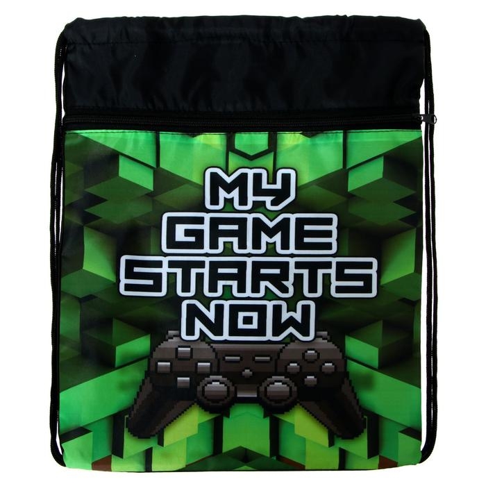 Мешок для обуви с карманом 420 х 340 мм, Calligrata МСО-7С, (мягкий полиэстер, плотность 210D), Мешок для обуви с карманом 420 х 340 мм, Calligrata МСО-7С, (мягкий полиэстер, плотность 210D), "Геймер"