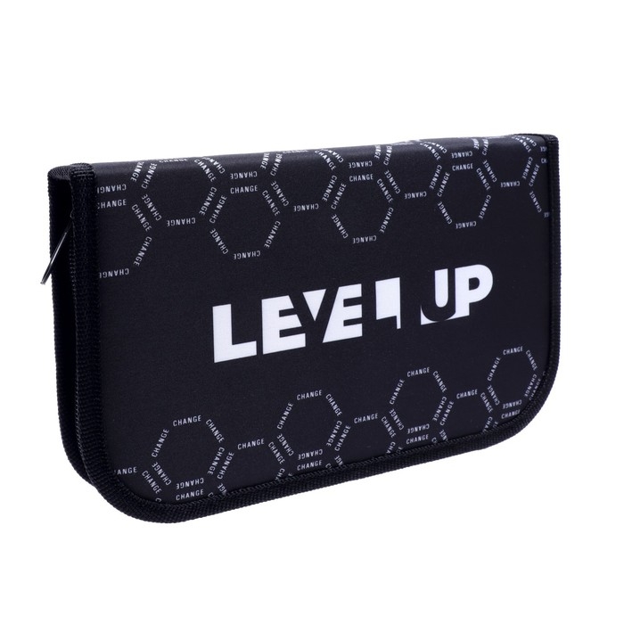 Пенал 1 секция, 130 х 210 х 40 мм, 2 откидные планки, тканевый, Calligrata TOP, Content Level up Пенал 1 секция, 130 х 210 х 40 мм, 2 откидные планки, тканевый, Calligrata TOP, Content Level up