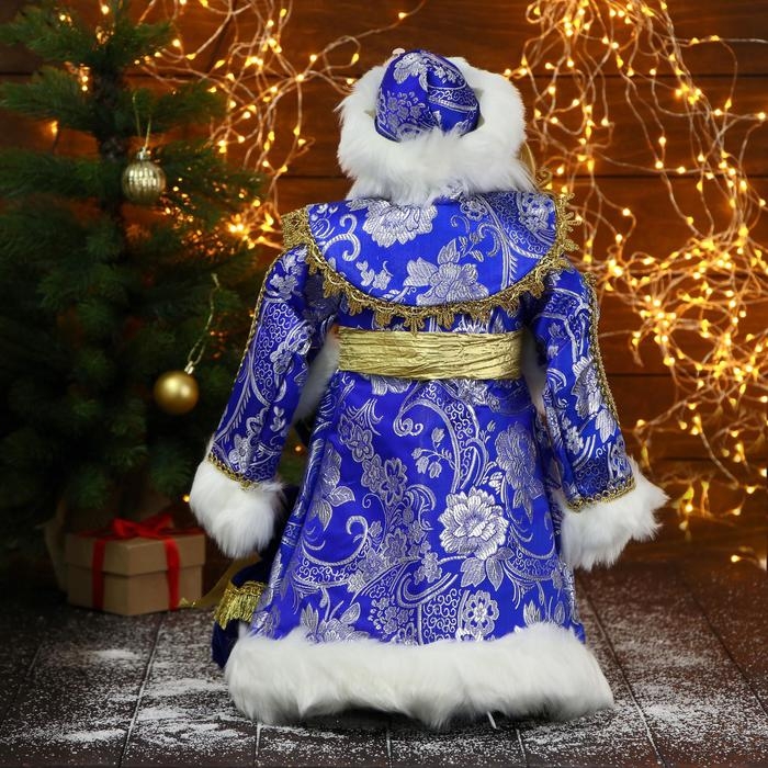 Дед Мороз  Дед Мороз "В синей шубе, с посохом и мешком" 26х50 см