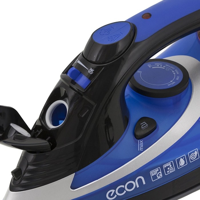 Утюг ECO-BI2603, 2600 Вт, керамическая подошва, 45 г/мин, 320 мл, цвет синий с чёрным Утюг ECO-BI2603, 2600 Вт, керамическая подошва, 45 г/мин, 320 мл, цвет синий с чёрным