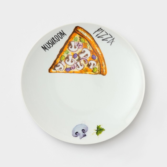 Набор блюд фарфоровый «Пицца», 7 предметов: 1 шт d=30 см, 6 шт d=20 см, рисунок МИКС Набор блюд фарфоровый «Пицца», 7 предметов: 1 шт d=30 см, 6 шт d=20 см, рисунок МИКС