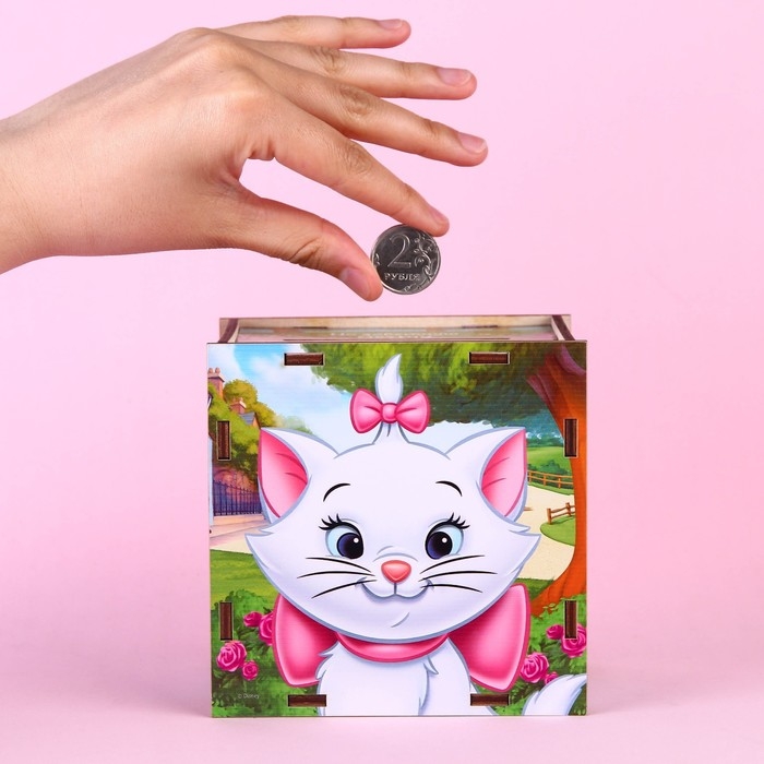 Копилка деревянная с цифрами, 12х12х8.6 см, Коты аристократы Копилка деревянная с цифрами, 12х12х8.6 см, Коты аристократы