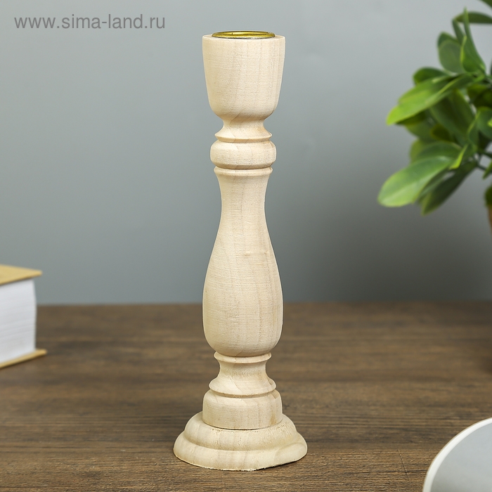 Подсвечник дерево под роспись  Подсвечник дерево под роспись "Талия" 17,5х5,5х5,5 см