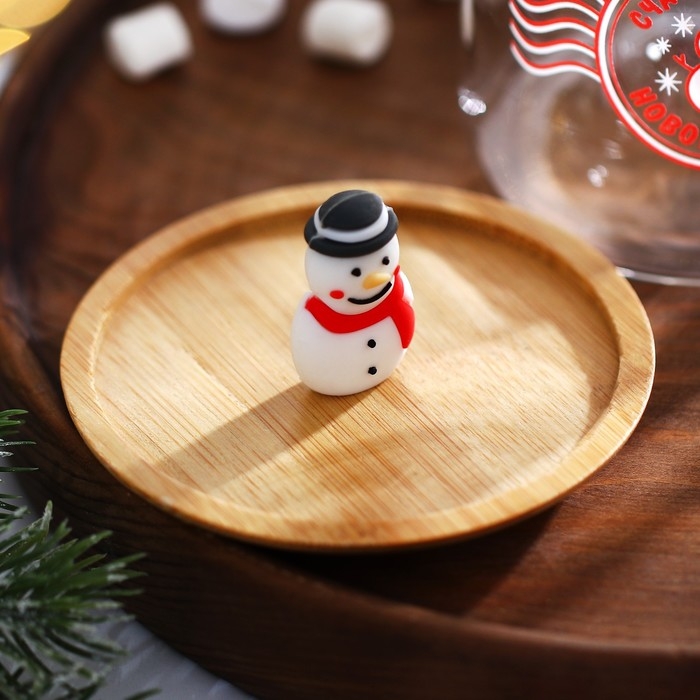 Новый год. Кружка новогодняя стеклянная с крышкой &laquo;Счастливого нового года&raquo;, 350 мл