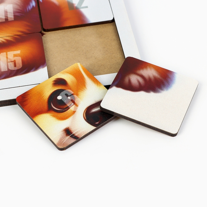 Головоломка  Головоломка "Пятнашки. Зверьки", логическая настольная игра, набор 3 шт, 22 х 22 см