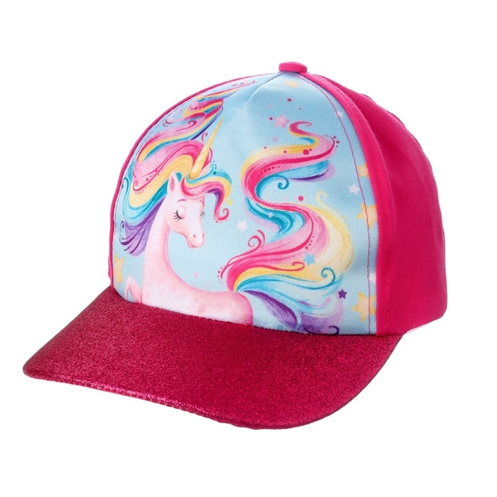Кепка детская для девочки «Радужный единорог», р-р. 52-54, 5-7 лет