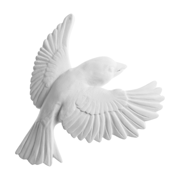 Декорация настенная, гипсовое панно Декорация настенная, гипсовое панно "Птицы" 7 шт, белые