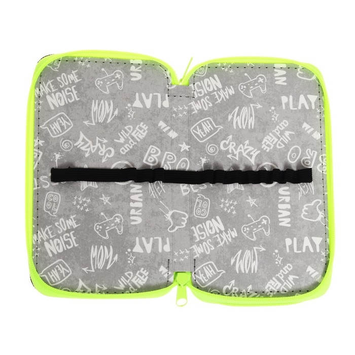 Пенал 2 секции 110*190 ткань ПКТ 11-42 Пенал 2 секции 110*190 ткань ПКТ 11-42 "Чёрный-ярко-салатовый" 56331