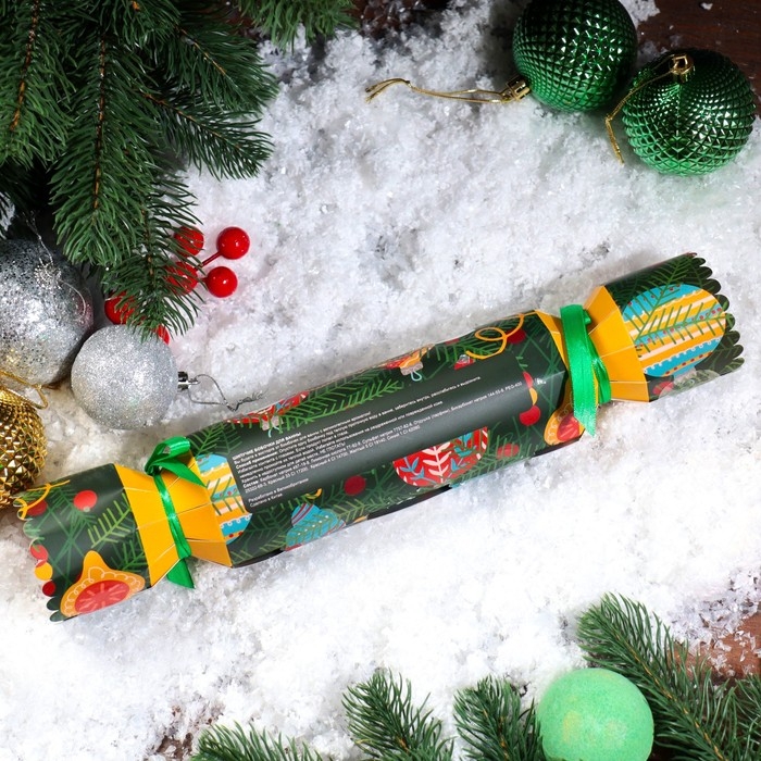 Новогодний подарочный набор косметики. Бомбочки для ванны «Конфета», зелёный, 3 шт по 100 г. Новый год Новогодний подарочный набор косметики. Бомбочки для ванны «Конфета», зелёный, 3 шт по 100 г. Новый год