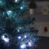 Гирлянда «Нить» 5 м роса, IP20, серебристая нить, 50 LED, пульт ДУ, свечение RGB, USB