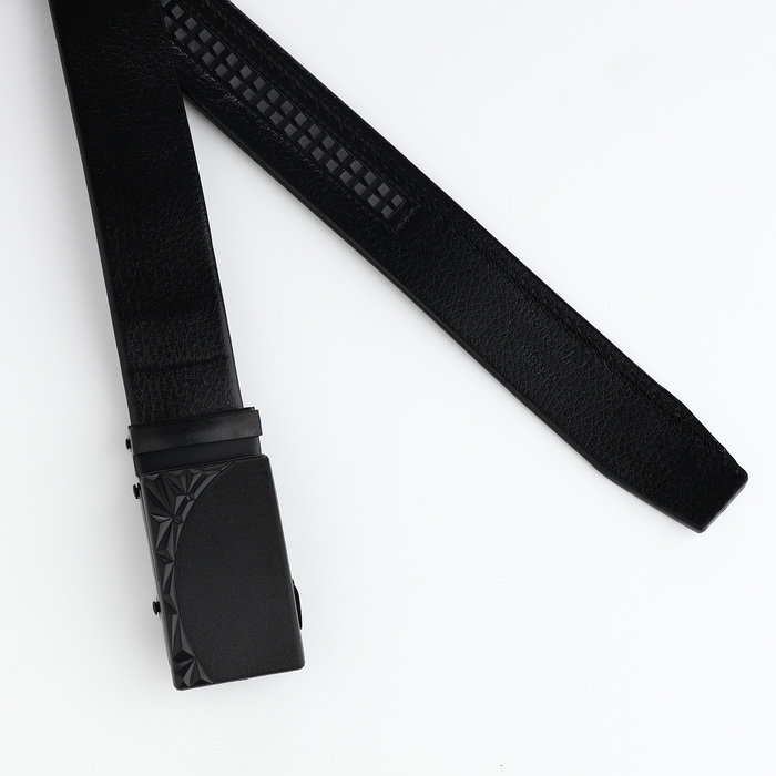 Ремень мужской, ширина 3,5 см, пряжка автомат, цвет чёрный Ремень мужской, ширина 3,5 см, пряжка автомат, цвет чёрный