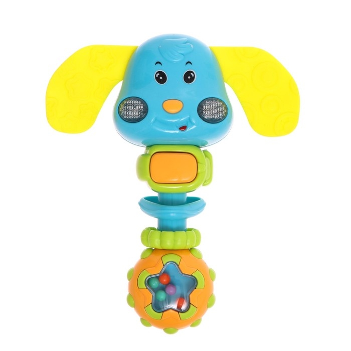 Музыкальная погремушка звук, свет, цвета МИКС Музыкальная погремушка звук, свет, цвета МИКС