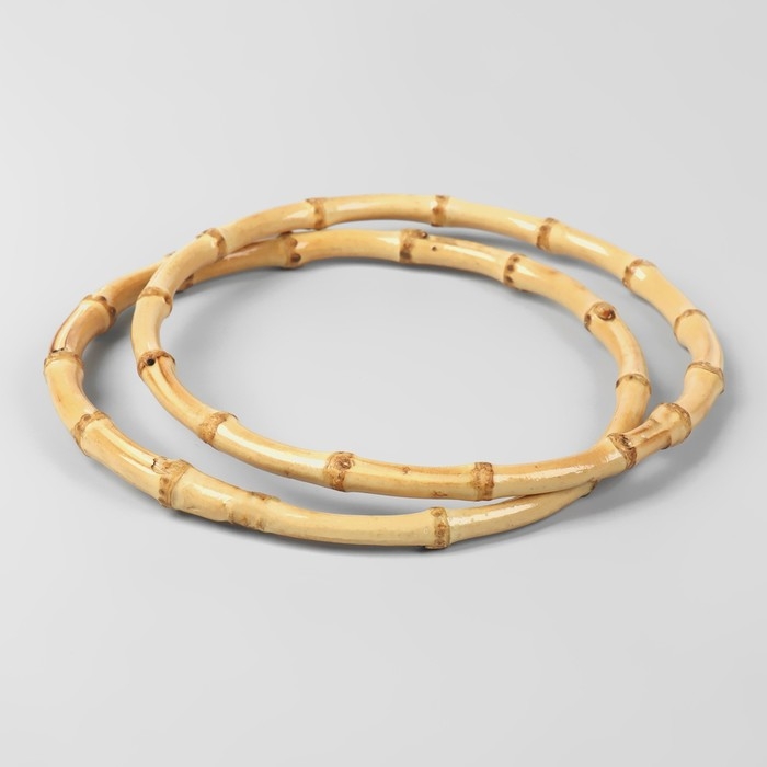 Ручки для сумки, 2 шт, бамбук, d = 15/17 см, толщина 0,8 см Ручки для сумки, 2 шт, бамбук, d = 15/17 см, толщина 0,8 см