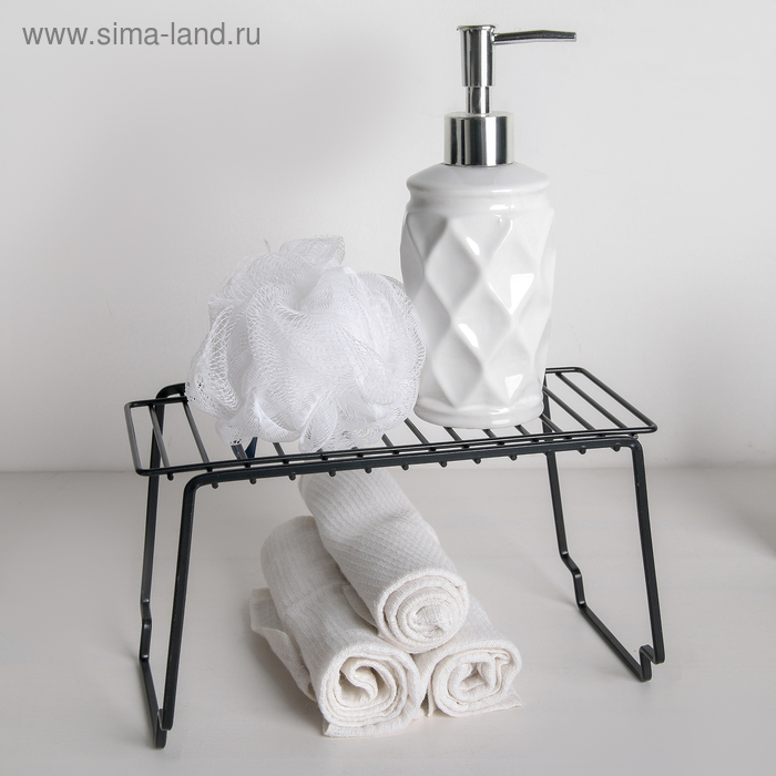 Полка универсальная Доляна, 24×14,3×14 см, цвет чёрный Полка универсальная Доляна, 24×14,3×14 см, цвет чёрный