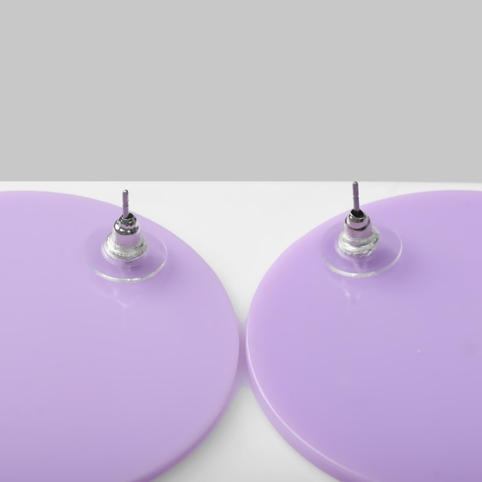 Серьги акрил «Атмосфера» соло, цвет сиреневый Серьги акрил «Атмосфера» соло, цвет сиреневый