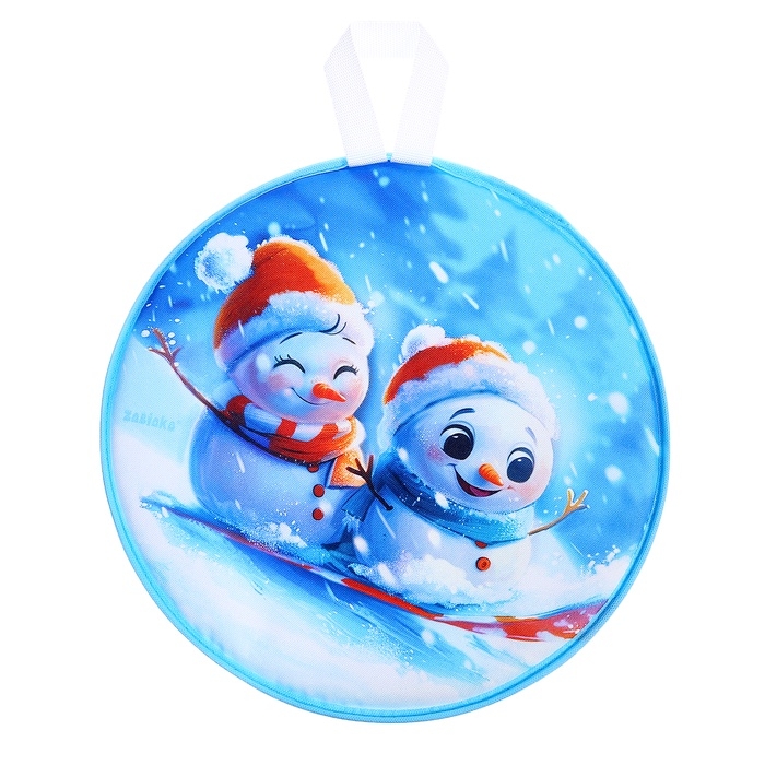 Ледянка мягкая, детская «Снеговик», диаметр 35 см Ледянка мягкая, детская «Снеговик», диаметр 35 см
