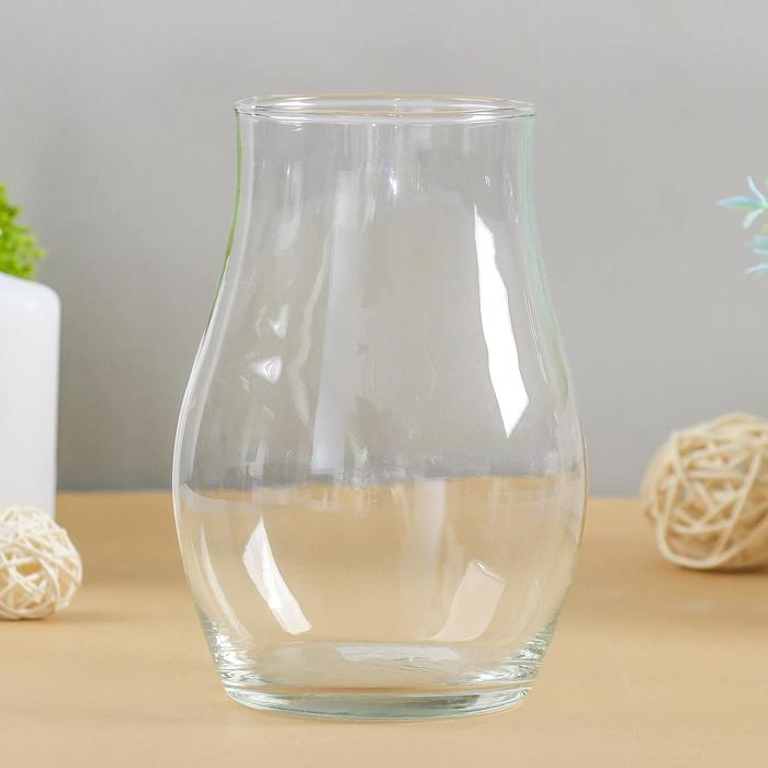 Ваза Ваза "Саманта-2" средняя 15,5х11 см, d-7.5см 0,86л 1590 прозрачная