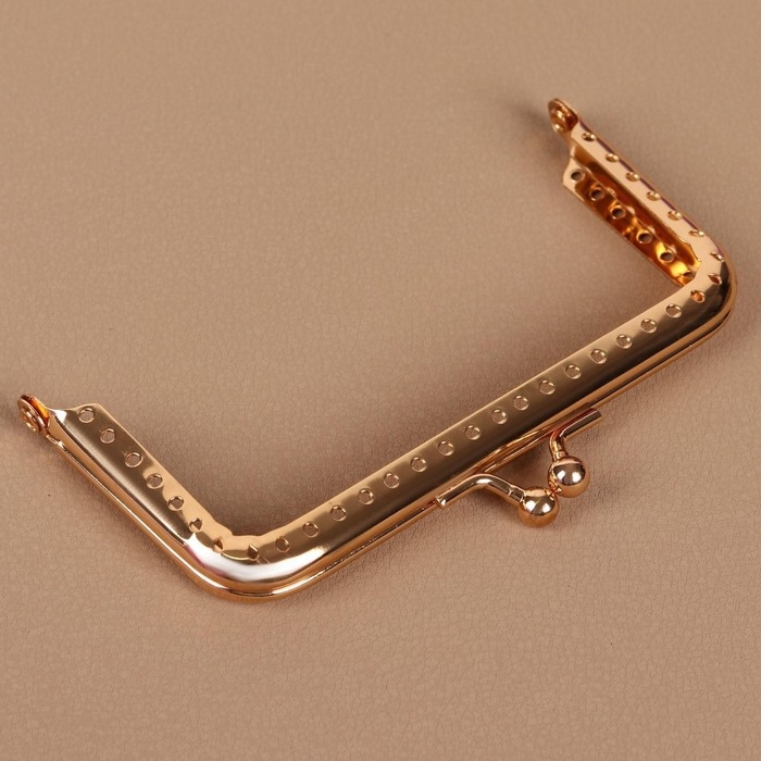 Фермуар пришивной «Прямоугольник», 10 см, цвет золотой Фермуар пришивной «Прямоугольник», 10 см, цвет золотой