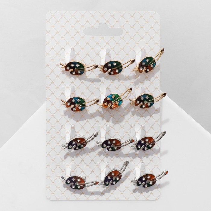 Брошь «Краски» художника, цвет МИКС (неделимая фасовка 12 шт., цена за шт.) Брошь «Краски» художника, цвет МИКС (неделимая фасовка 12 шт., цена за шт.)