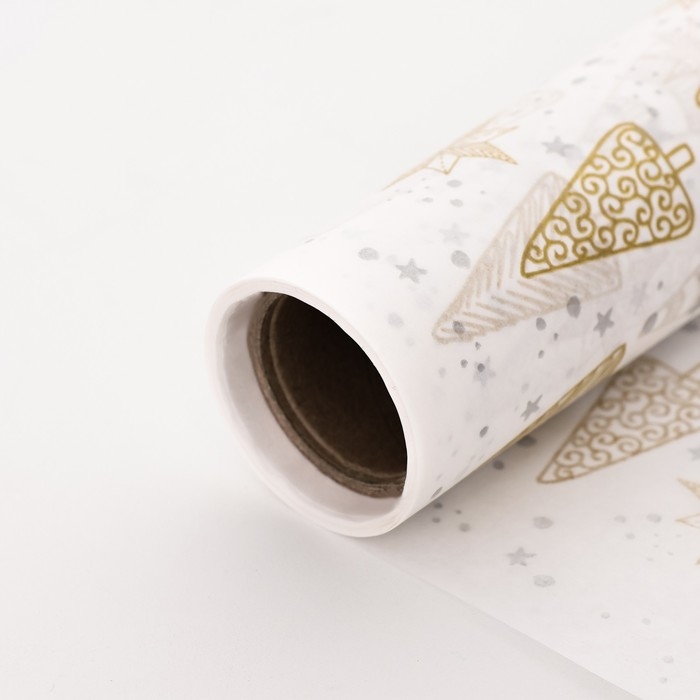 Бумага силиконизированная  Бумага силиконизированная "Ёлки" 0,38 х 5 м