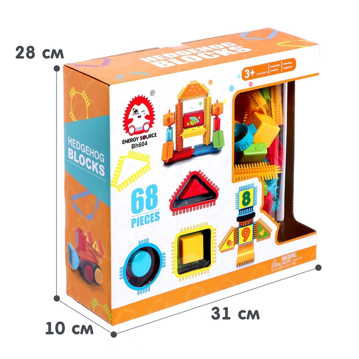 Конструктор игольчатый BRISTLES «Робот», 68 деталей Конструктор игольчатый BRISTLES «Робот», 68 деталей