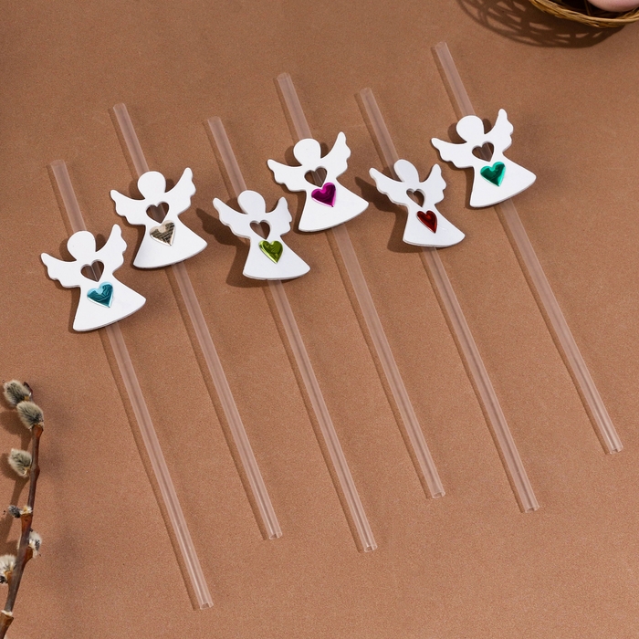 Трубочки для коктейля «Ангел», набор 6 шт. Трубочки для коктейля «Ангел», набор 6 шт.