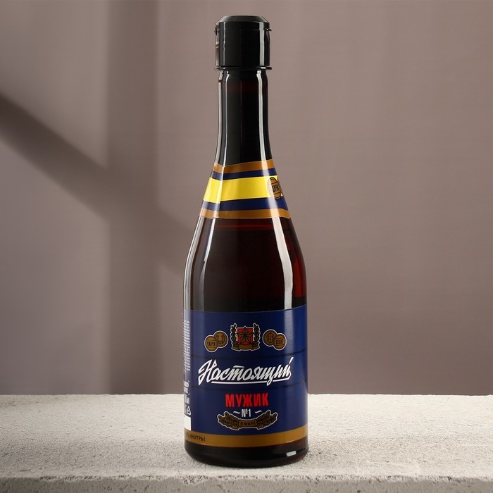 Гель для душа во флаконе пиво «Настоящий», 450 мл, аромат можжевельника и чёрного кедра, Новый Год Гель для душа во флаконе пиво «Настоящий», 450 мл, аромат можжевельника и чёрного кедра, Новый Год