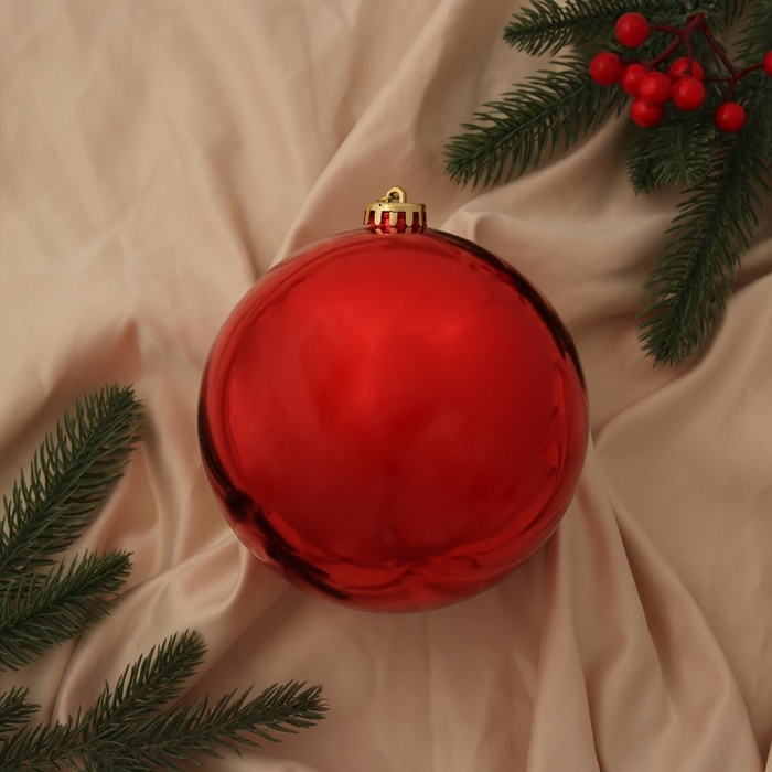 Шар пластик d-15 см Шар пластик d-15 см "Гигант классика" красный