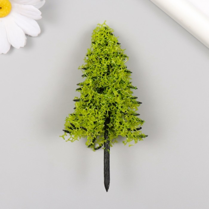 Искусственное растение для творчества пластик  Искусственное растение для творчества пластик "Ель" светло-зелёная 10 см