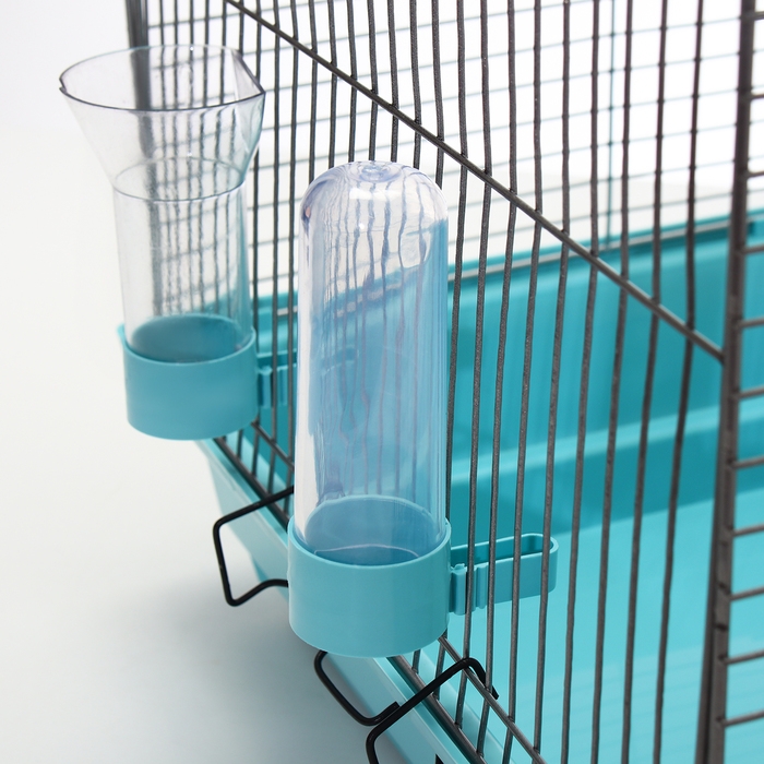 Клетка для птиц Клетка для птиц "Пижон" №104-Б, разборная, 2 секции, 58 х 40 х 88см, бирюзовая