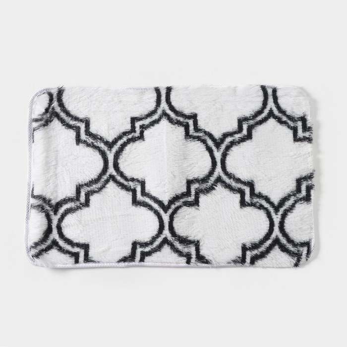 Коврик Доляна «Вензель», 50×80 см, цвет белый Коврик Доляна «Вензель», 50×80 см, цвет белый